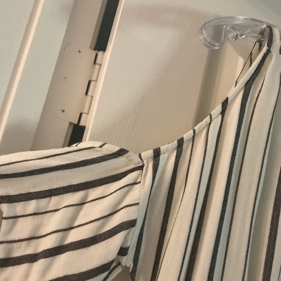 Cloth & stone cotton/linen stripe dress large - Picture 3 of 6